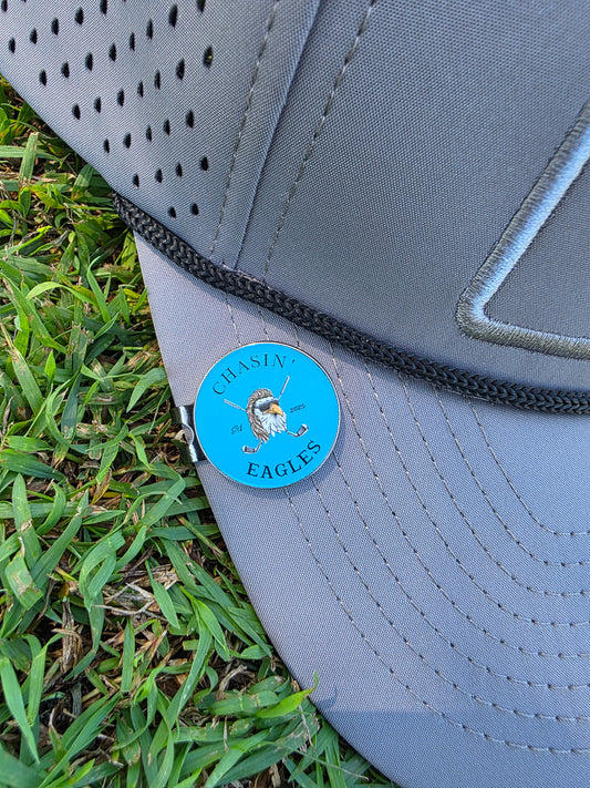 Chasin’ Eagles ball marker & hat clip (blue)