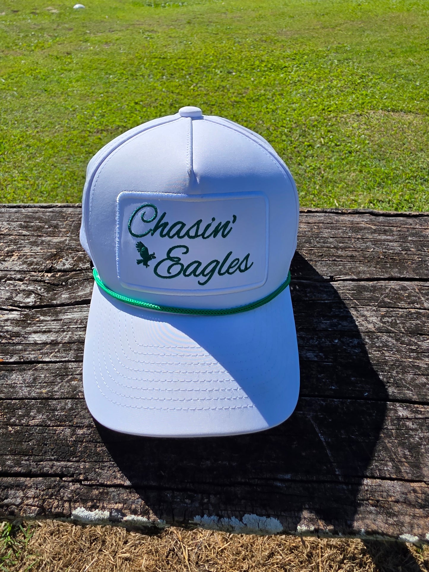 White & Green Rope Hat