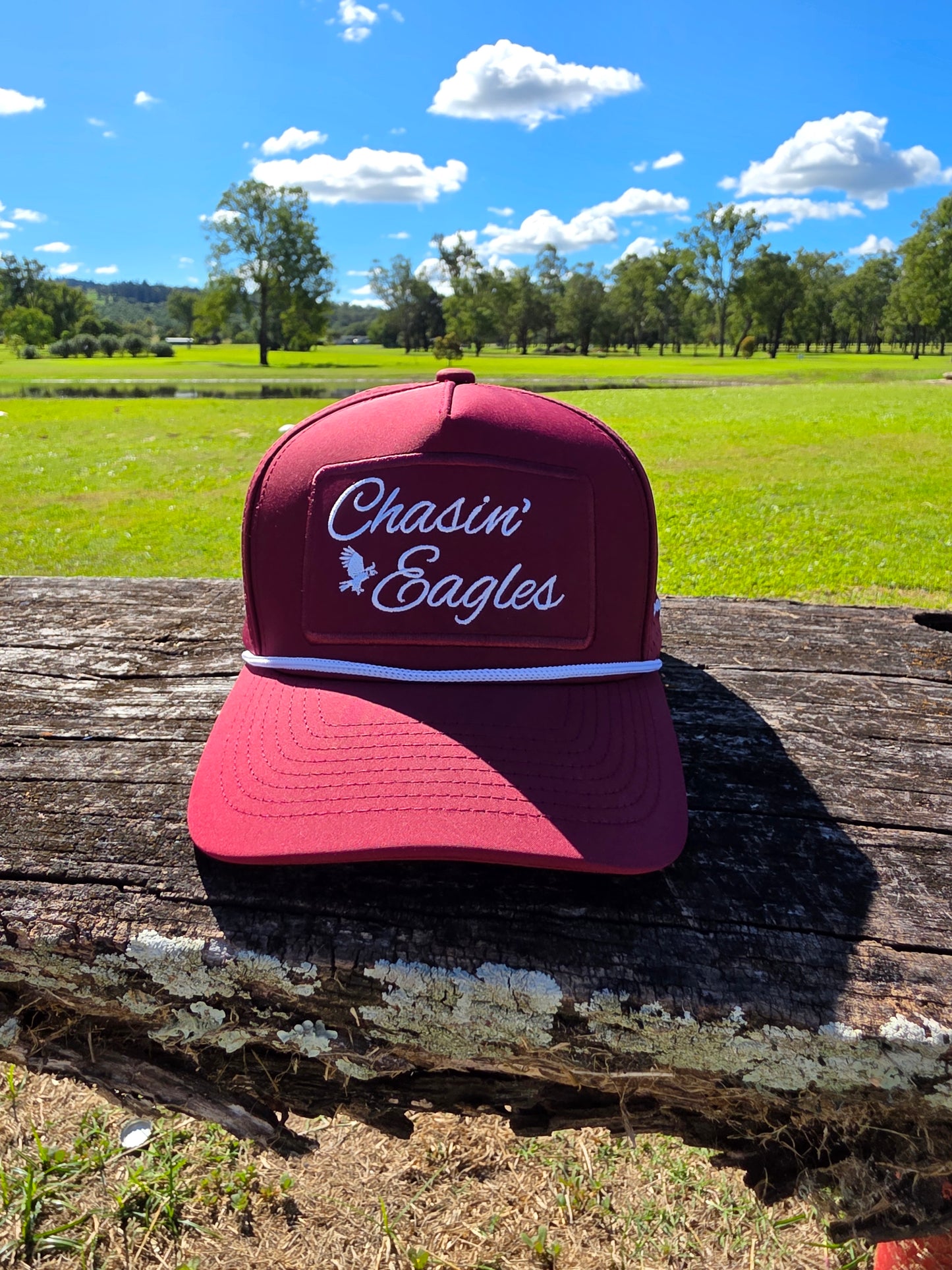 Maroon & White Rope Hat