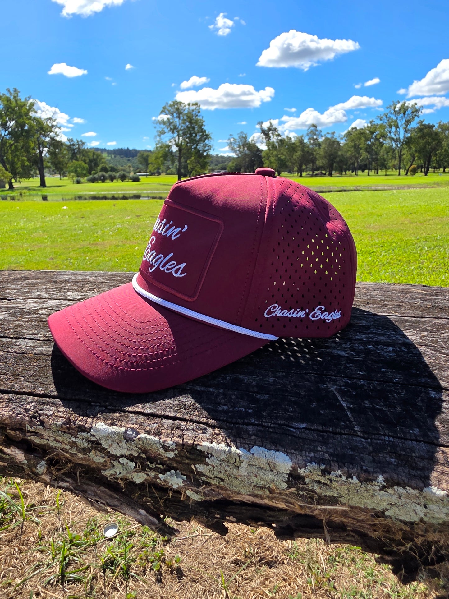 Maroon & White Rope Hat