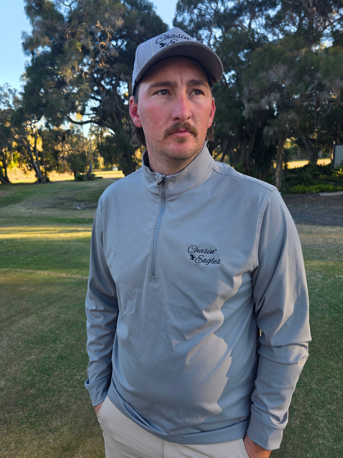 1/4 zip long sleeve GREY